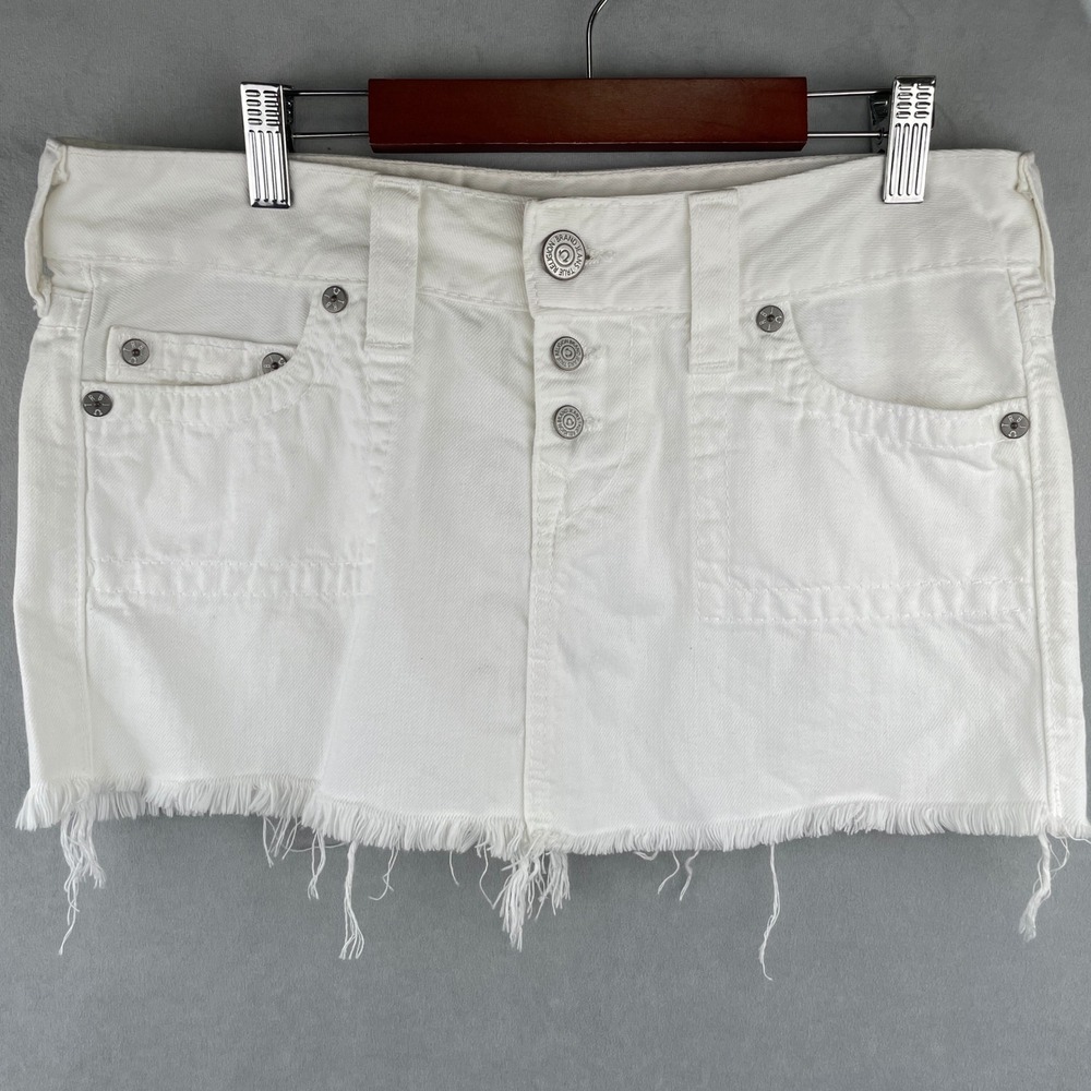 True Religion White Mini Skirt